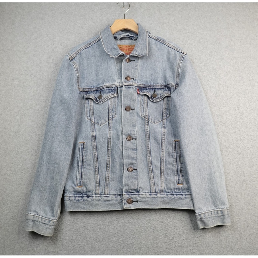 Levi's Denim Jacket Mens Small Light Wash Blue Trucker Type III 72334 Jean
